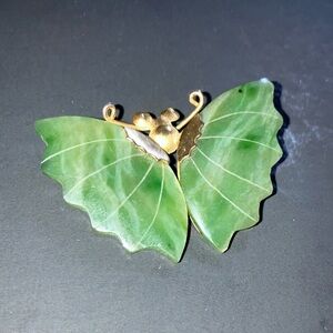 Jade Butterfly Brooch